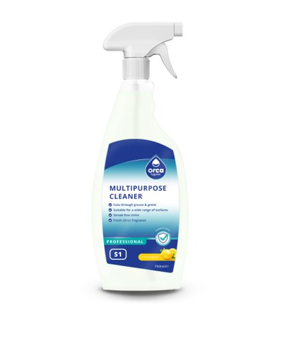 Orca Multipurpose Cleaner (for everyday cleaning) 750ml Trigger Spray S1 T75 CT