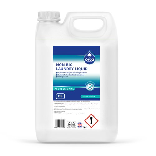 Orca Non-Bio Laundry Liquid 5 Litre Can D3 C500
