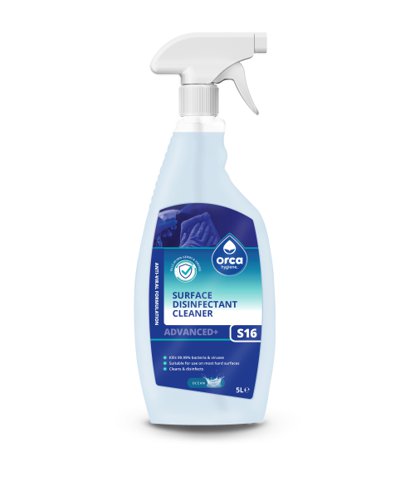 ORCA Advanced+ Surface Disinfectant Cleaner Ocean 750ml Trigger Spray S16 175 CE
