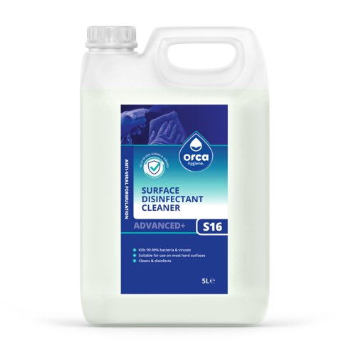 ORCA Advanced+ Surface Disinfectant Cleaner 5 Litre Can (Pack of 4) S16 500