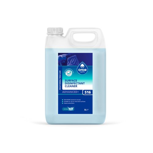 ORCA Advanced+ Surface Disinfectant Cleaner Ocean 5 Litre Can (Pack of 4) S16 500 CE