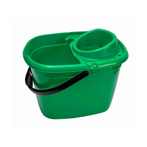 Green 15 Litre Lucy Bucket With Wringer SYR03233