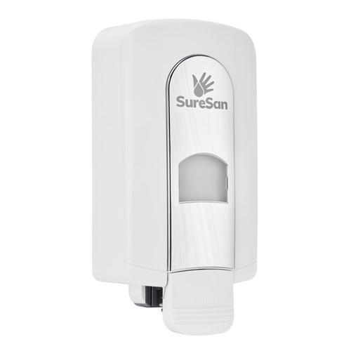 SureSan LUX MANUAL 1 Litre Sanitiser/Liquid Soap Dispenser White OJH-13648