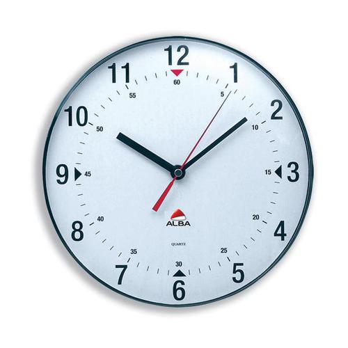 Alba Classictime Wall Clock Quartz with Plastic Lens and Case Diameter 250mm HORCLAS