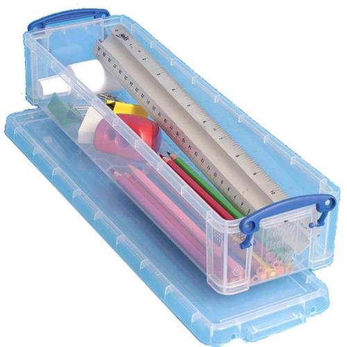 Really Useful Plastic 1.5 Litre Box with Lid 70x100x355mm Clear