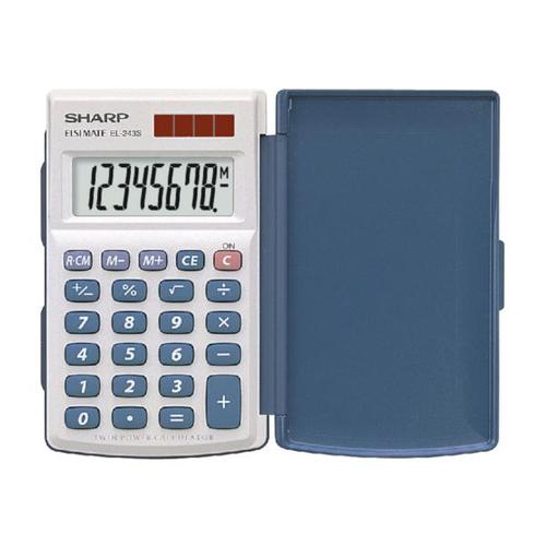 Sharp Handheld Calculator 8-Digit Display EL-243S