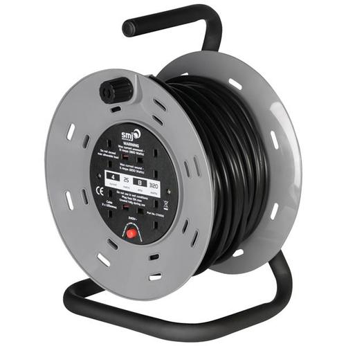 Cable Extension Reel 13 Amp 4-Way Socket with Carry Handle 25 Metre