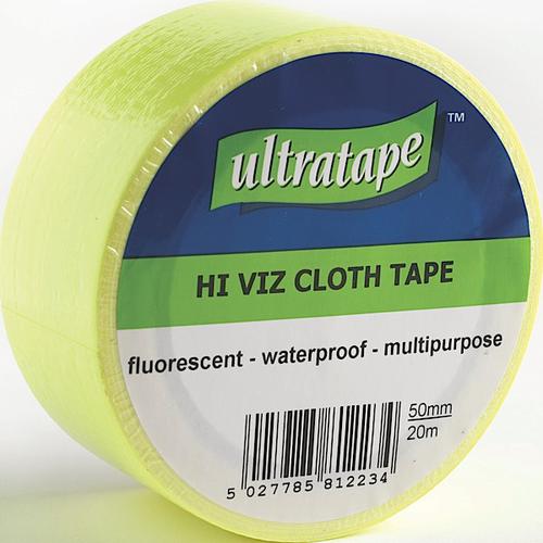 Hi Viz Ultra Yellow Cloth Tape 50mm x 20M