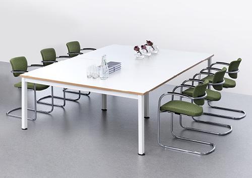 Torasen Freeway Rectangular Meeting Table (3200 x 1650) White MFC/White Frame (FB3216MT)