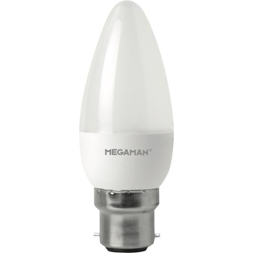 MEGAMAN LED Bulb Opal Candle 4.9W 35W Equivalent BC B22 Non Dimmable Warm White