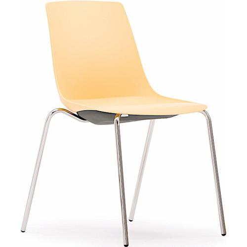 Arlo Side Chair - Full Plastic Frame with 4 Leg Frame - Full Black Finish (ARL10)