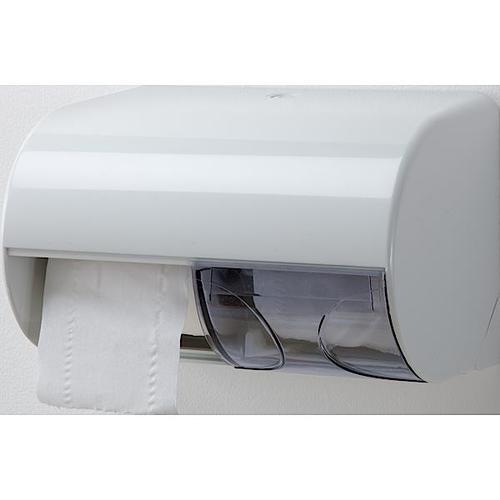 Glensoft 755 Twin Conventional Toilet Roll Dispenser White DISP2TR
