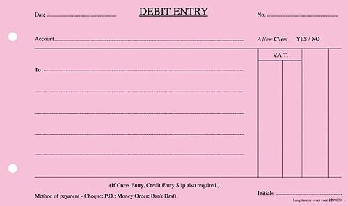 Debit Pads 210mmx125mm Pink 100 Sheets Per Pad [Pack 10]