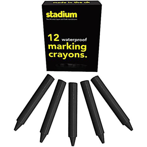 Stadium Warehouse Marking Crayons Black 10208 [Bulk Pack 24 x 12]