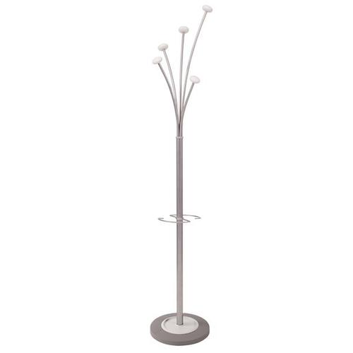 Alba Festival Hat and Coat Stand Metal 5-peg (White pegs) PMFESTBC