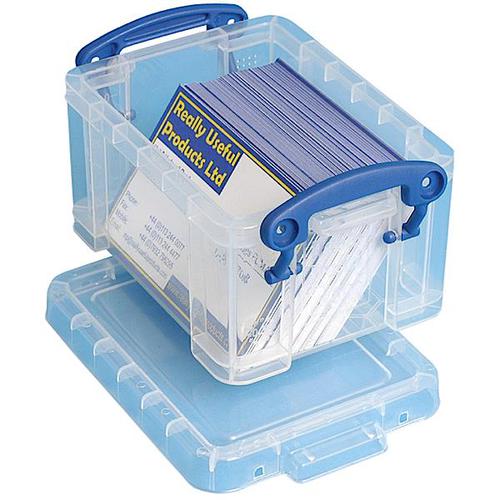 Really Useful Plastic 0.3 Litre Box with Lid 65x85x120mm Clear