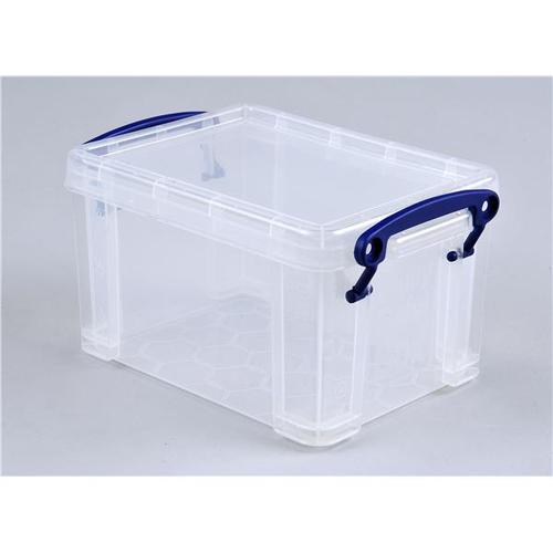 Really Useful Plastic 1.6 Litre Box with Lid 110x135x195mm Clear