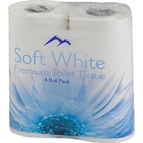 Glensoft Premium Toilet Rolls 3-Ply White 240 Sheets 105x125mm DIS0390 [Pack 36]