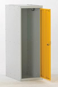 Link Single Door Locker Grey Body Blue Doors Deadlock 900h x 300w x 450d mm Ref BH2511GUCF00