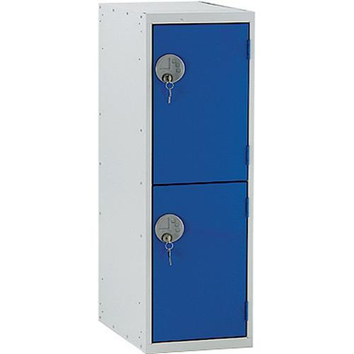 Link Two Door Locker Grey Body Blue Doors Deadlock 900h x 300w x 450d mm Ref BH2512GUCF00