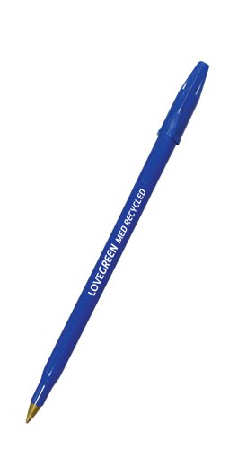 Lovegreen Recycled Ball Pen Blue Medium LGBP-03 [Box 50]