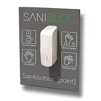 Sanibloc POD50V Wall Sanitation Point with Auto-Touchless Infrared 1 Litre Dispenser (Mains or Battery)