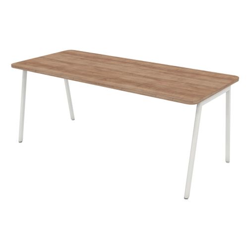L&P ASCEND Rectangular Table 1800 White/Birch