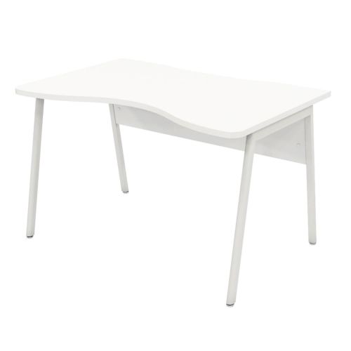 L&P ASCEND 1200 Double Wave Desk White/White