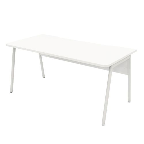 L&P ASCEND 1600 Rectangular Desk White/White
