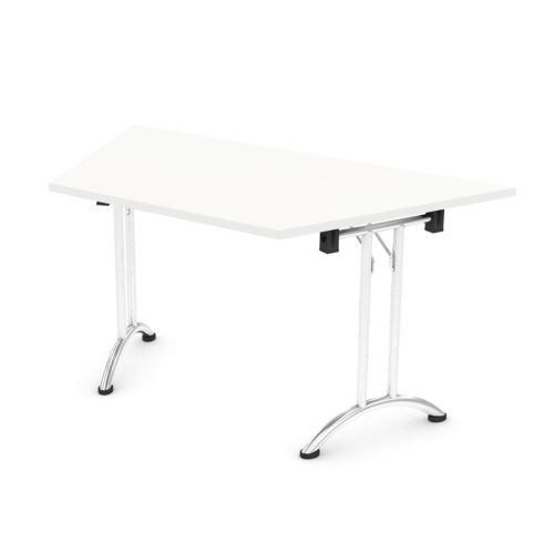 L&P FOLDING Trapezoidal Table 1412mm 22.5 Degree Chrome White 