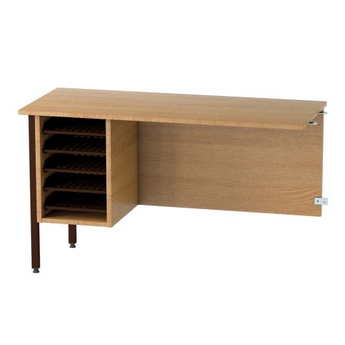 L&P GALAXY Secretarial Desk Return 1000mm Brown/Light Oak