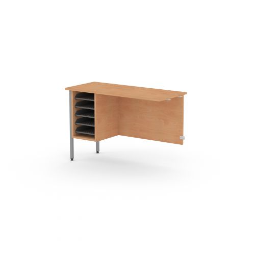 L&P GALAXY Secretarial Desk Return 1000mm Grey/Beech