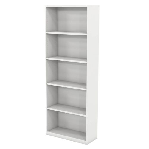 L&P INFINITY 2141H x 800W 4-Shelf Bookcase White