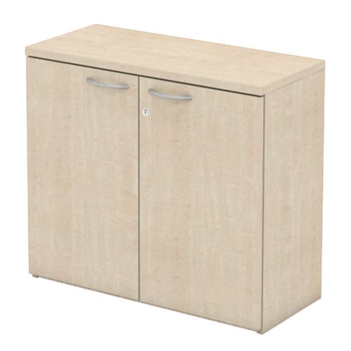 L&P INFINITY 725H x 800W 1-Shelf Cupboard with Full Wooden Doors Maple