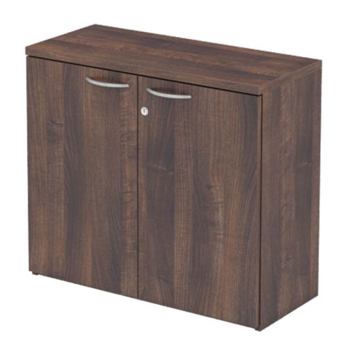 L&P INFINITY 725H x 800W 1-Shelf Cupboard with Full Wooden Doors Walnut