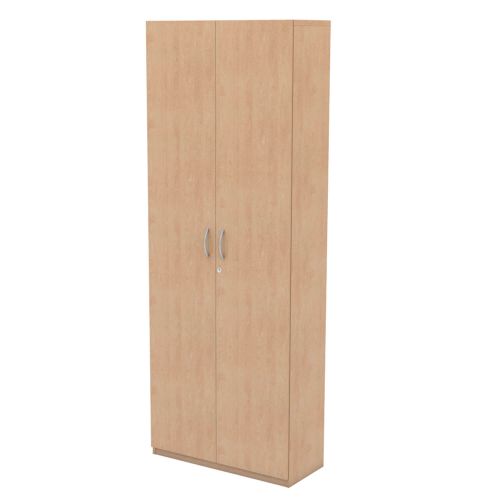 L&P INFINITY 2141H x 800W 4-Shelf Cupboard with Full Wooden Doors Beech