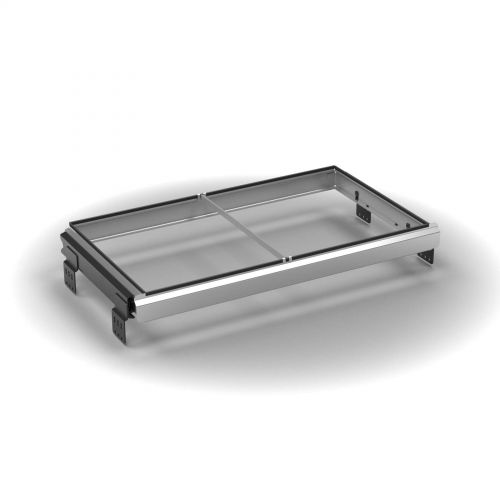 L&P Sig sliding filing frame for wooden door cupboards silver (not for tambours)