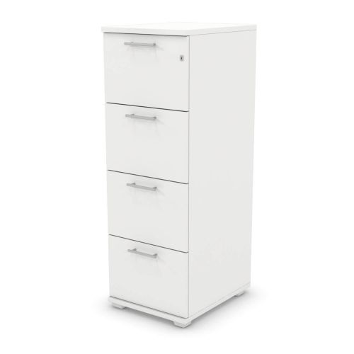 L&P SIGNATURE Filing Cabinet Four Drawer 1400H White Base/White Finish
