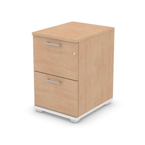 L&P SIGNATURE Filing Cabinet Two Drawer 740H White Base/Beech Finish