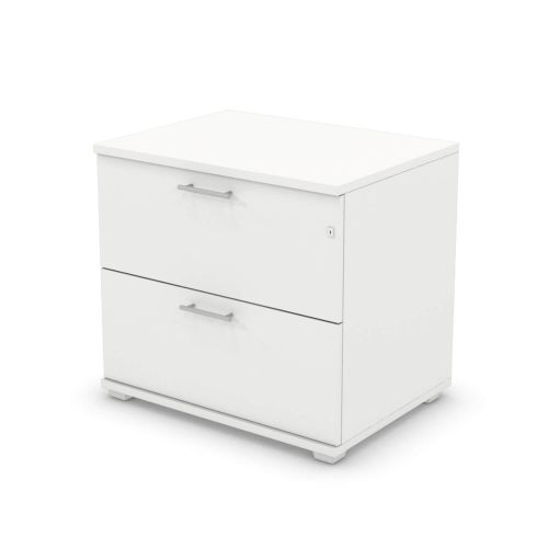 L&P SIGNATURE Side Filer Two Drawer 740H White Base/White Finish