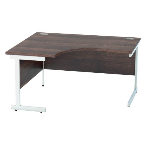 L P Satellite Left Hand Crescent Cantilever Desk 1400mm