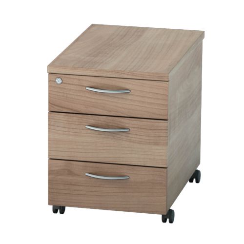 L&P SATELLITE Mobile Pedestal Three Drawer 600mm Birch