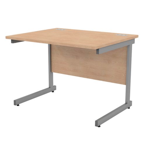 L&P SATELLITE Rectangular Cantilever Desk 1000mm Grey Beech