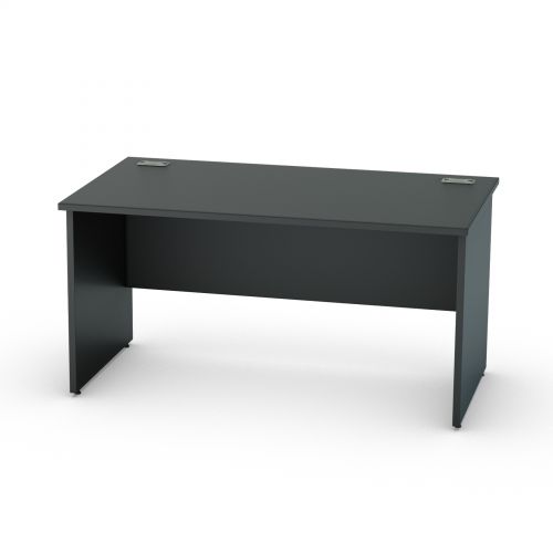 L&P SATELLITE Rectangular Panel End Desk 1400mm Black