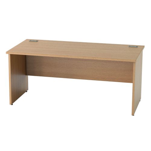 L&P SATELLITE Rectangular Panel End Desk 1600mm Light Oak