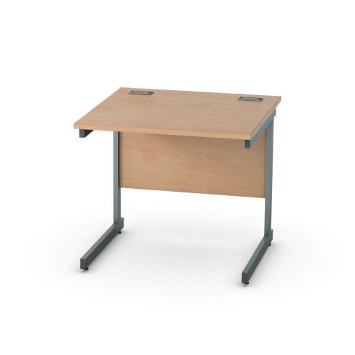 L&P SATELLITE Rectangular Cantilever Desk 800mm Grey Beech