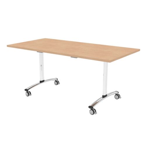 L&P TILT TOP Rectangular Table 1400mm Chrome Beech