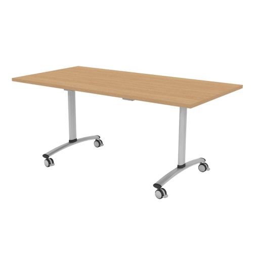 L&P TILT TOP Rectangular Table 1600mm Silver Light Oak