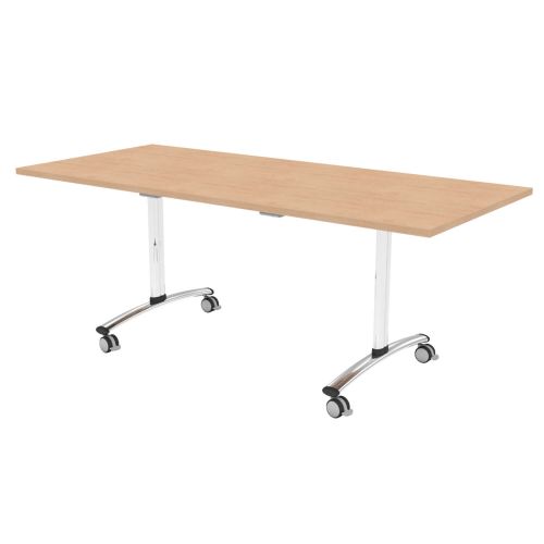 L&P TILT TOP Rectangular Table 1800mm Chrome Beech
