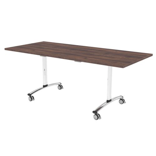 L&P TILT TOP Rectangular Table 1800mm Chrome Walnut